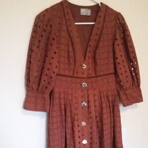 Asos Cottagecore Fit and Flare Puffy sleeve House dress